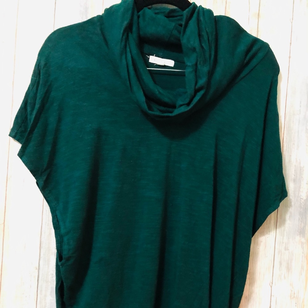 ecoSkin Dark green cowel neck